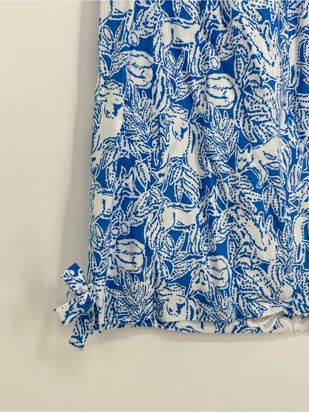 Lilly Pulitzer Melani Dress Coastal Blue Fancy Feet Fox Size 10 - Picture 5 of 10